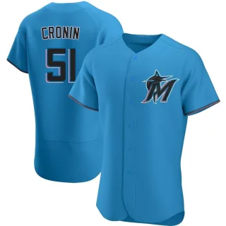 Men's Authentic Blue Declan Cronin Miami Marlins Alternate Jersey