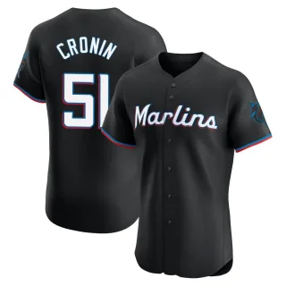 Men's Elite Black Declan Cronin Miami Marlins Alternate Vapor Premier Jersey
