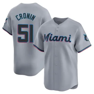 Men's Limited Gray Declan Cronin Miami Marlins Road Jersey