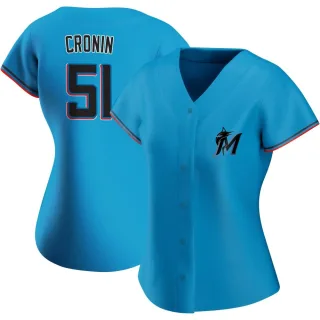 Women's Authentic Blue Declan Cronin Miami Marlins Alternate Jersey