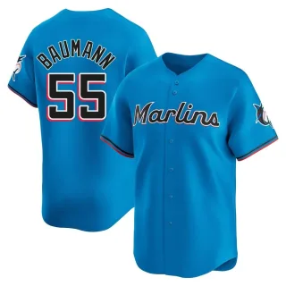 Youth Limited Blue Mike Baumann Miami Marlins Alternate Jersey