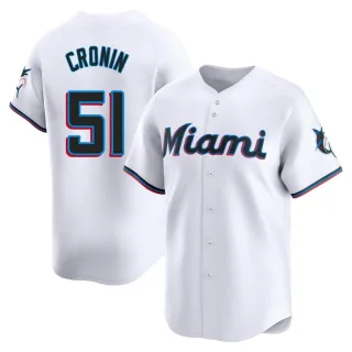 Youth Limited White Declan Cronin Miami Marlins Home Jersey