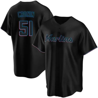 Youth Replica Black Declan Cronin Miami Marlins Alternate Jersey