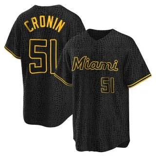 Youth Replica Black Declan Cronin Miami Marlins Snake Skin City Jersey