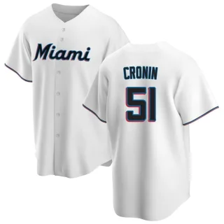 Youth Replica White Declan Cronin Miami Marlins Home Jersey
